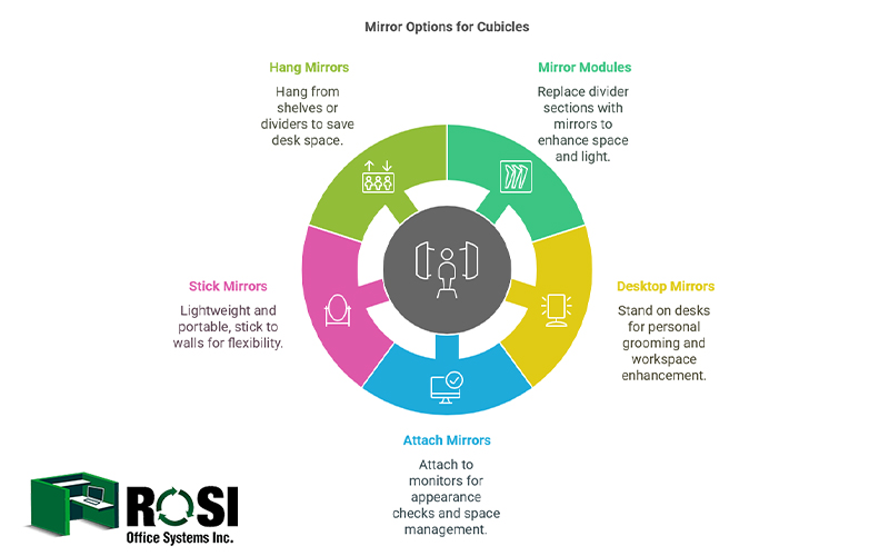 Mirrors for your cubicle infographic