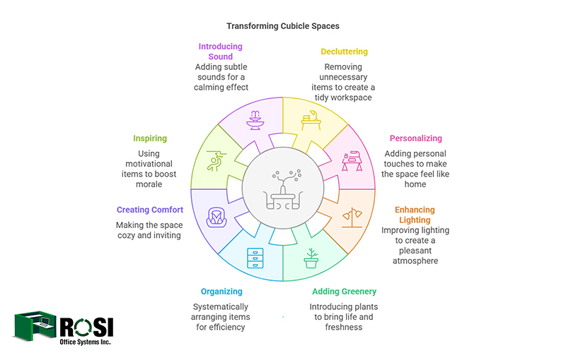 Tips to Lighten Your Cubicle Mood Infographic