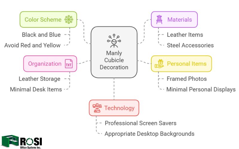 How to Decorate a Manly Cubicle Infographic