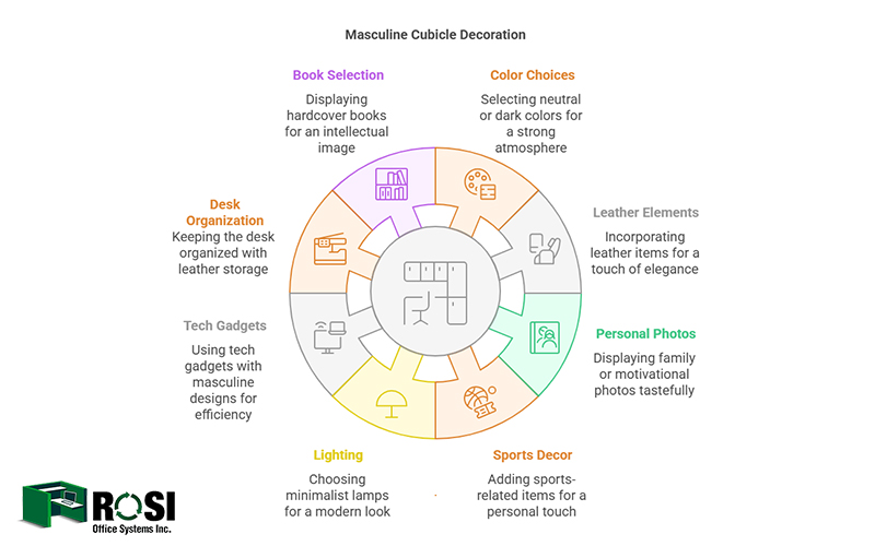 How to Decorate a Manly Cubicle Infographic 