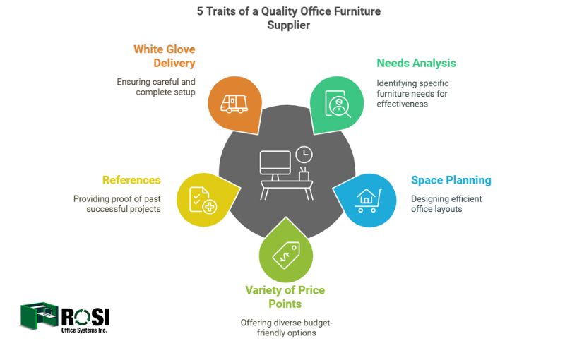 5 Traits of a Quality Office Furniture Supplier Infographic