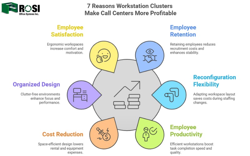 workstation clusters make call centers profitable infographic