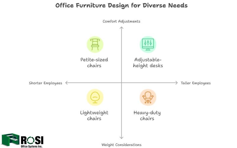 Office Furniture Design for Diverse Needs Infographic