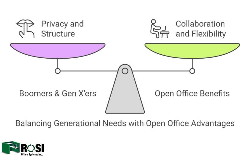 Balance in open office infographic 