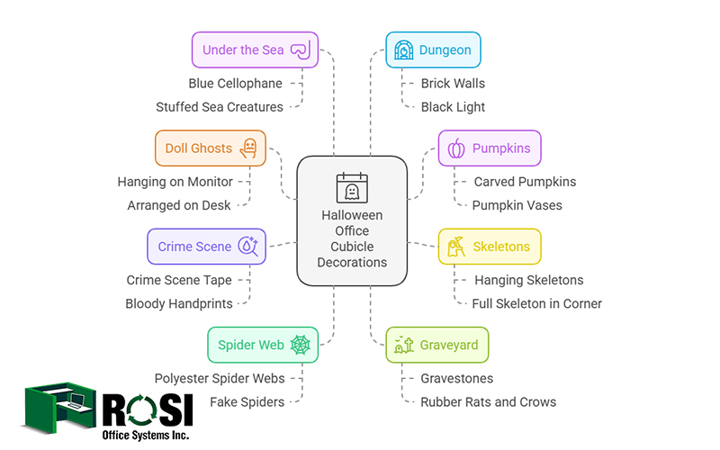 Halloween Office Cubicle Decorations Infographic