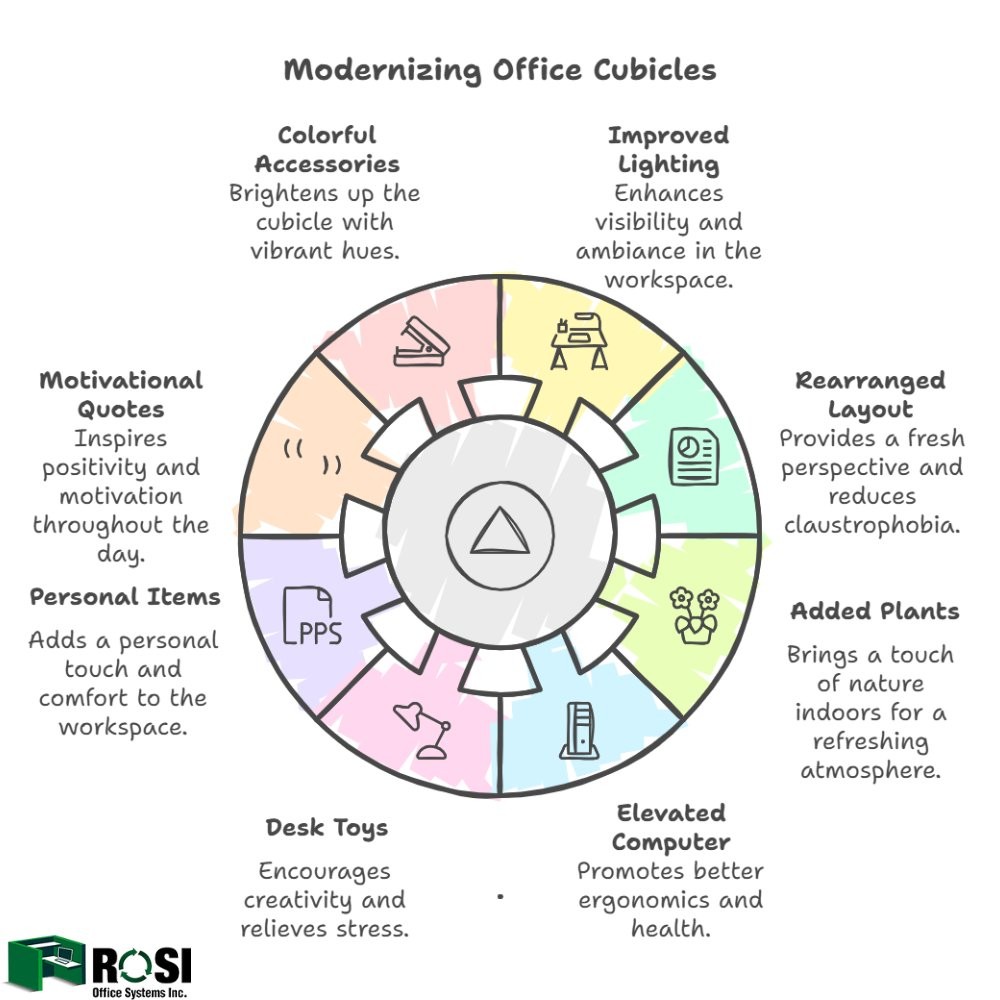 Ways To Modernize Your Office Cubicle infographic 