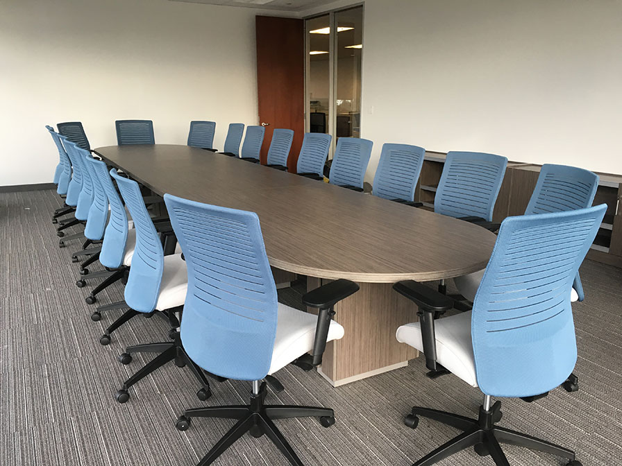 some rental chairs and desks