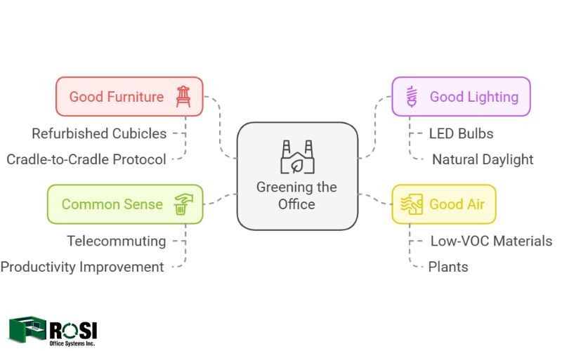 Greening the office infographic