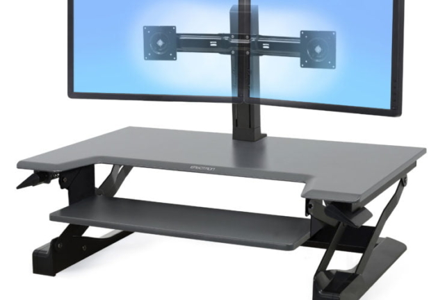 Ergotron Workfit-T with monitor stand-sold separately