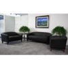 Hercules Black Imperial Leather Reception Set