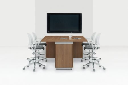 conference table with built in screen