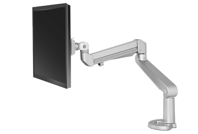 Silver ESI EDGE Single Monitor Arm