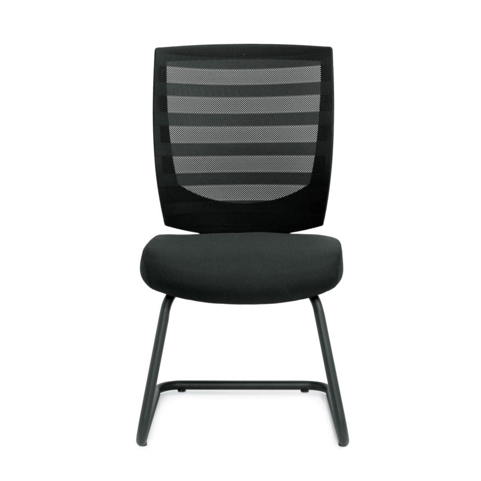 mid back armless guest chair