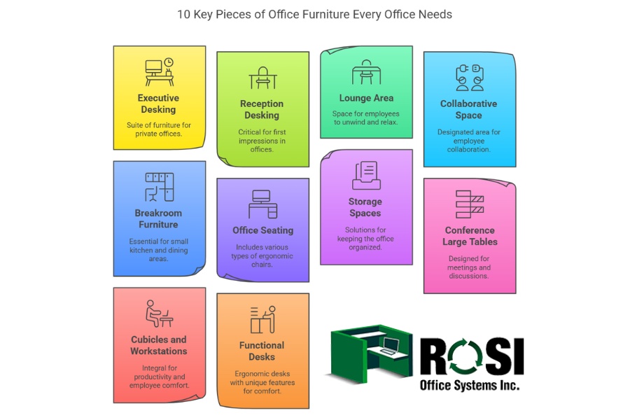 10 Key Pieces of Office Furniture Every Office Needs Infographic 