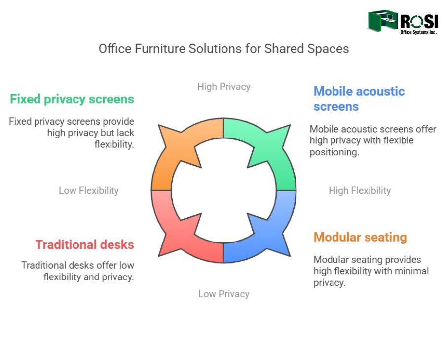 Office furniture solutions for shared spaces Infographic