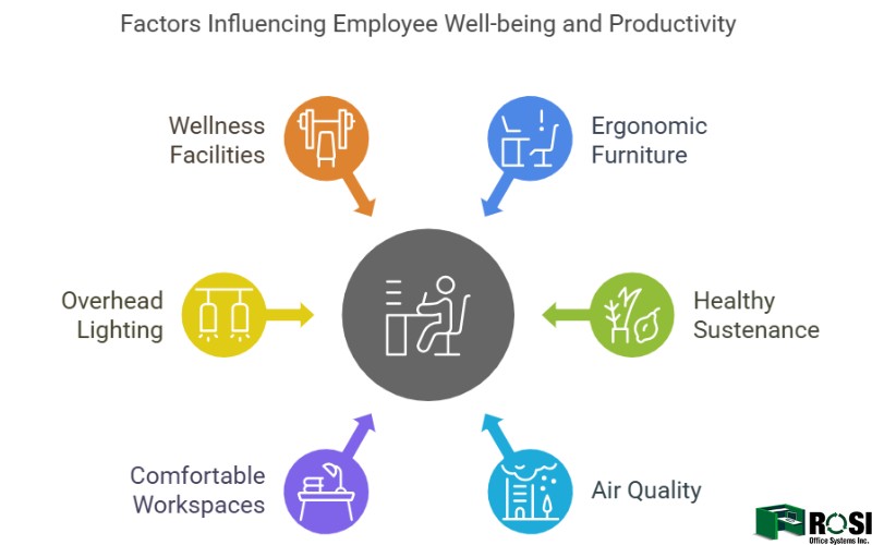 Factors influencing employee well being Infographic