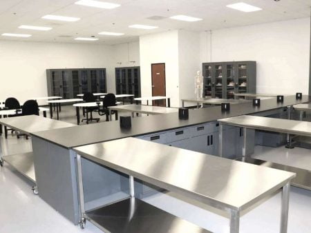 stainless lab table and work benches