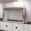 clean new laboratory with white finishes and fume hood