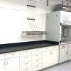 clean new laboratory with white finishes and fume hood