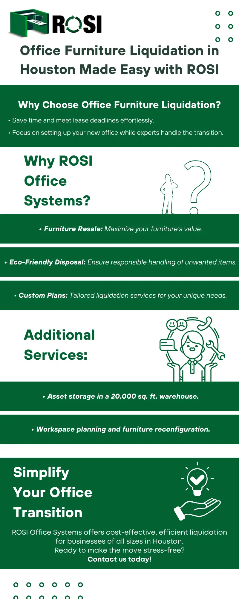 Office Furniture Liquidators in Houston & Surrounding Areas Infographic