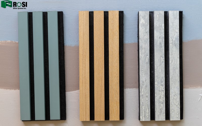 Pattern for acoustic wall panels made of wood.