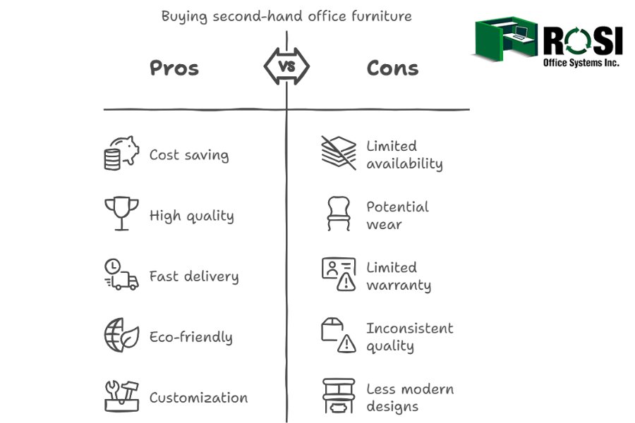 Buying Second hand office furniture Infographic