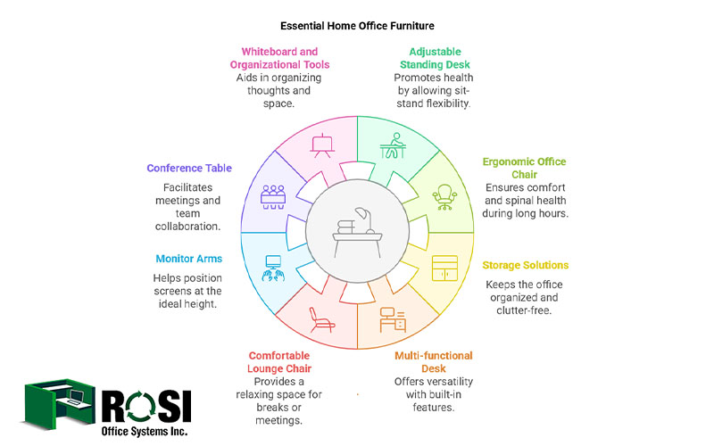 Home Office Furniture Types Infographic 