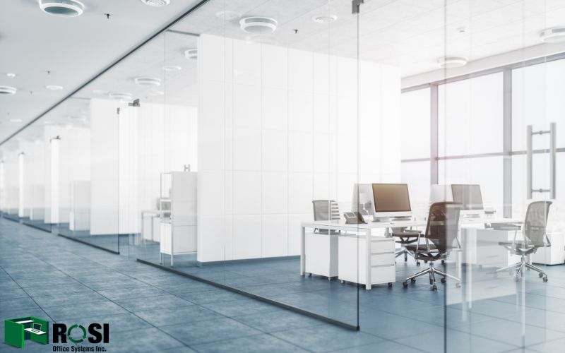 Modern Office With Glass Partition Walls