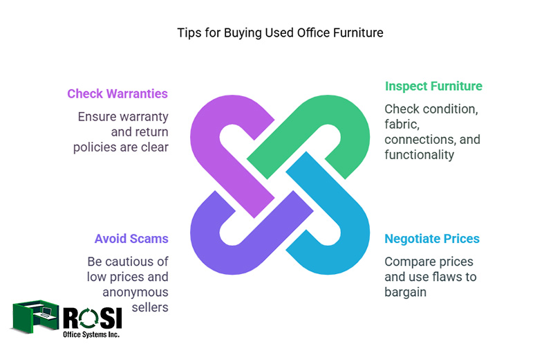 Tips for Buying Used Office Furniture Infographic