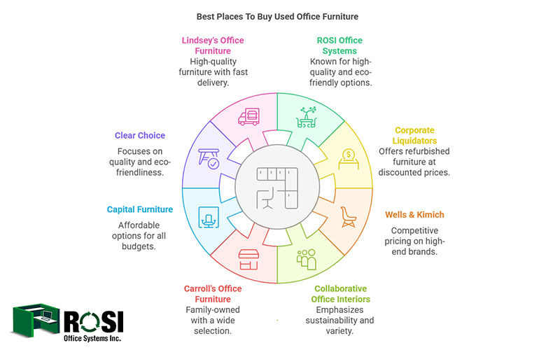 Top 10 Places To Buy Used Office Furniture In Houston [2025] Infographic